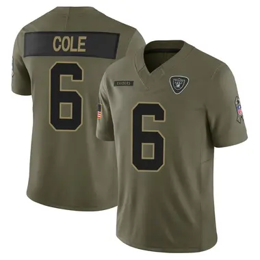 AJ Cole Men's Limited Olive Las Vegas Raiders 2025 Salute to Service Jersey