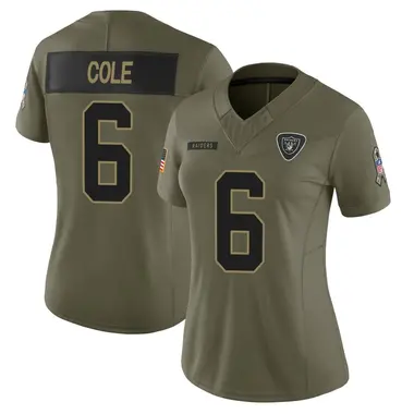 AJ Cole Women's Limited Olive Las Vegas Raiders 2025 Salute to Service Jersey
