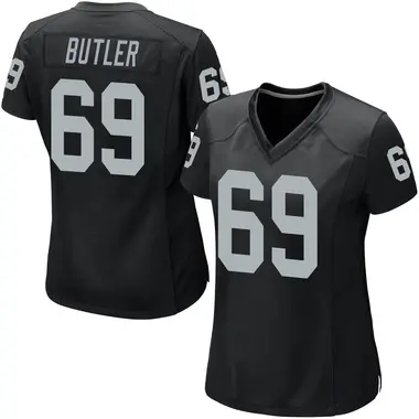 Adam Butler Women's Game Black Las Vegas Raiders Team Color Jersey