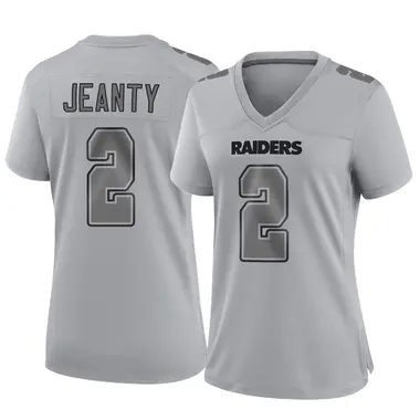 Ashton Jeanty Women's Game Gray Las Vegas Raiders Atmosphere Fashion Jersey