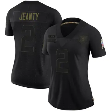 Ashton Jeanty Women's Limited Black Las Vegas Raiders 2020 Salute To Service Jersey