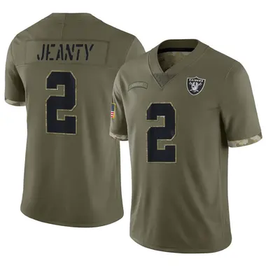 Ashton Jeanty Youth Limited Olive Las Vegas Raiders 2022 Salute To Service Jersey