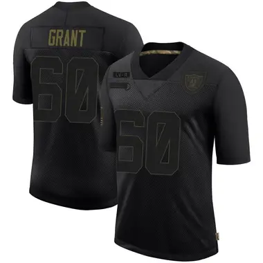 Charles Grant Men's Limited Black Las Vegas Raiders 2020 Salute To Service Jersey