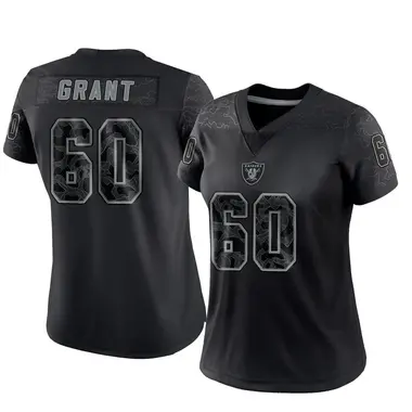 Charles Grant Women's Limited Black Las Vegas Raiders Reflective Jersey
