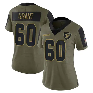 Charles Grant Women's Limited Olive Las Vegas Raiders 2021 Salute To Service Jersey