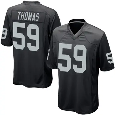 Chris Thomas Men's Game Black Las Vegas Raiders Team Color Jersey