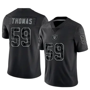 Chris Thomas Men's Limited Black Las Vegas Raiders Reflective Jersey