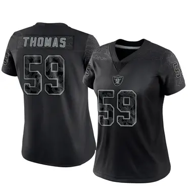 Chris Thomas Women's Limited Black Las Vegas Raiders Reflective Jersey
