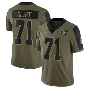 DJ Glaze Men's Limited Olive Las Vegas Raiders 2021 Salute To Service Jersey