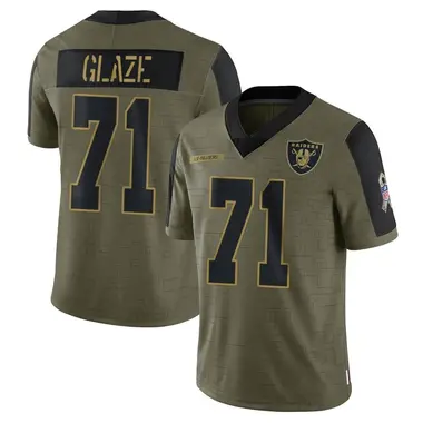 DJ Glaze Youth Limited Olive Las Vegas Raiders 2021 Salute To Service Jersey