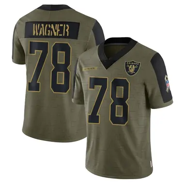 Dalton Wagner Men's Limited Olive Las Vegas Raiders 2021 Salute To Service Jersey