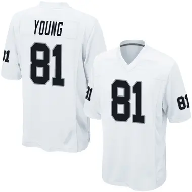 Dareke Young Men's Game White Las Vegas Raiders Jersey