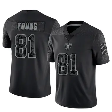 Dareke Young Men's Limited Black Las Vegas Raiders Reflective Jersey