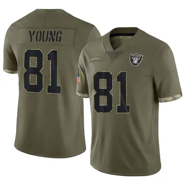 Dareke Young Men's Limited Olive Las Vegas Raiders 2022 Salute To Service Jersey