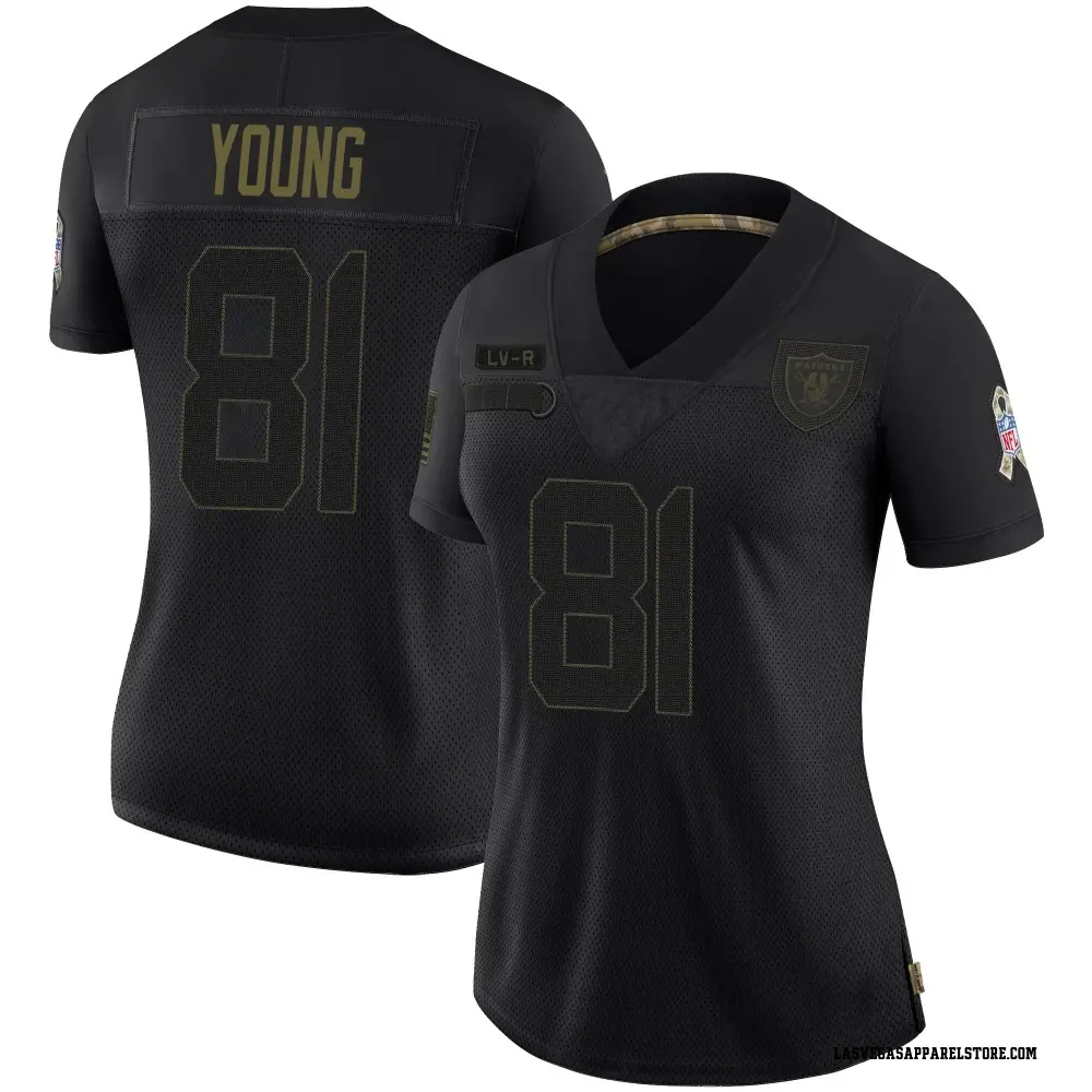 Dareke Young Women's Limited Black Las Vegas Raiders 2020 Salute To Service Jersey