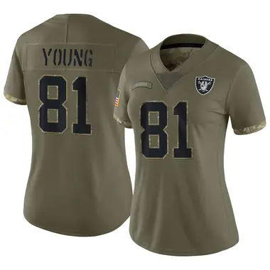 Dareke Young Women's Limited Olive Las Vegas Raiders 2022 Salute To Service Jersey
