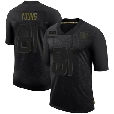 Dareke Young Youth Limited Black Las Vegas Raiders 2020 Salute To Service Jersey