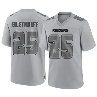 Fred Biletnikoff Men's Game Gray Las Vegas Raiders Atmosphere Fashion Jersey