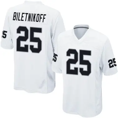 Fred Biletnikoff Men's Game White Las Vegas Raiders Jersey