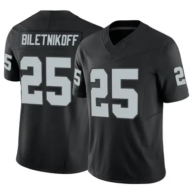 Fred Biletnikoff Men's Limited Black Las Vegas Raiders Vapor F.U.S.E. Jersey