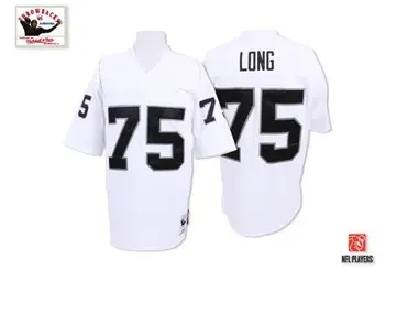 Howie Long Men's Authentic White Las Vegas Raiders Mitchell and Ness Throwback Jersey