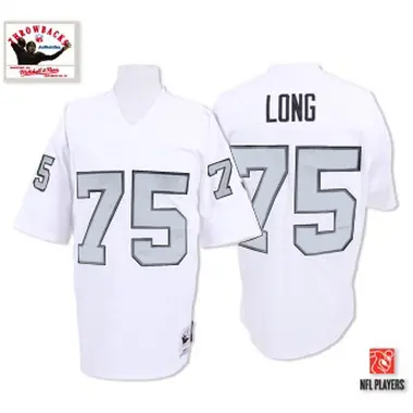 Howie Long Men's Authentic White Las Vegas Raiders Silver No. Jersey