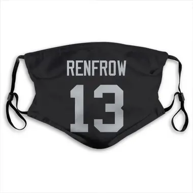 Hunter Renfrow Name & Number Black Las Vegas Raiders Face Mask