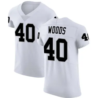 JT Woods Men's Elite White Las Vegas Raiders Vapor Untouchable Jersey