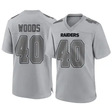 JT Woods Men's Game Gray Las Vegas Raiders Atmosphere Fashion Jersey