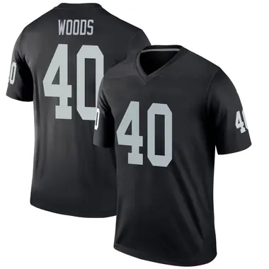 JT Woods Men's Legend Black Las Vegas Raiders Jersey