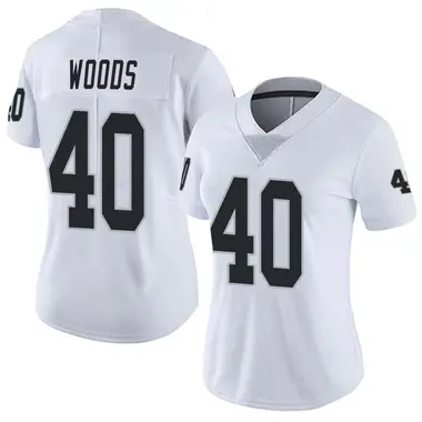 JT Woods Women's Limited White Las Vegas Raiders Vapor Untouchable Jersey