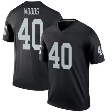 JT Woods Youth Legend Black Las Vegas Raiders Jersey