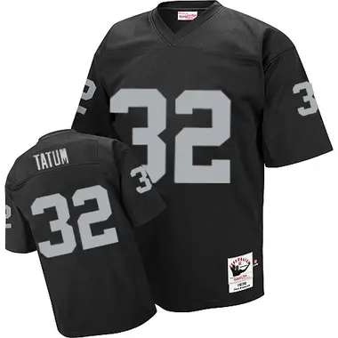 Jack Tatum Men's Authentic Black Las Vegas Raiders Mitchell and Ness Throwback Jersey