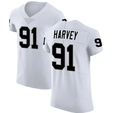 Jahfari Harvey Men's Elite White Las Vegas Raiders Vapor Untouchable Jersey