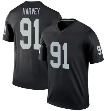 Jahfari Harvey Men's Legend Black Las Vegas Raiders Jersey