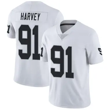 Jahfari Harvey Men's Limited White Las Vegas Raiders Vapor Untouchable Jersey