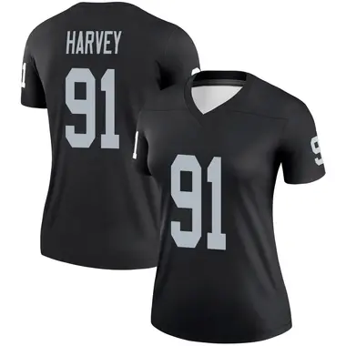 Jahfari Harvey Women's Legend Black Las Vegas Raiders Jersey