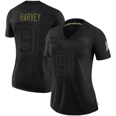 Jahfari Harvey Women's Limited Black Las Vegas Raiders 2020 Salute To Service Jersey