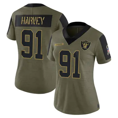 Jahfari Harvey Women's Limited Olive Las Vegas Raiders 2021 Salute To Service Jersey