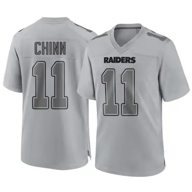 Jeremy Chinn Men's Game Gray Las Vegas Raiders Atmosphere Fashion Jersey