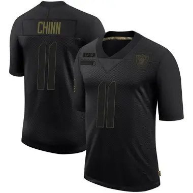 Jeremy Chinn Men's Limited Black Las Vegas Raiders 2020 Salute To Service Jersey