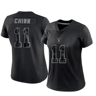 Jeremy Chinn Women's Limited Black Las Vegas Raiders Reflective Jersey