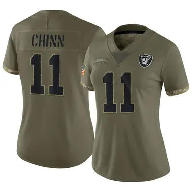 Jeremy Chinn Women's Limited Olive Las Vegas Raiders 2022 Salute To Service Jersey