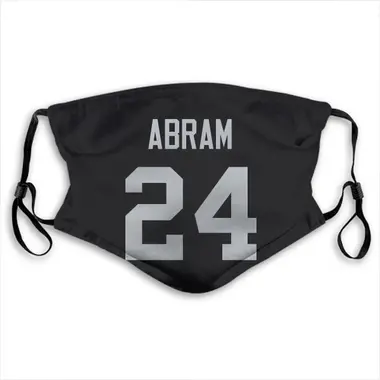 Johnathan Abram Name & Number Black Las Vegas Raiders Face Mask