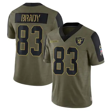Jonathan Brady Men's Limited Olive Las Vegas Raiders 2021 Salute To Service Jersey