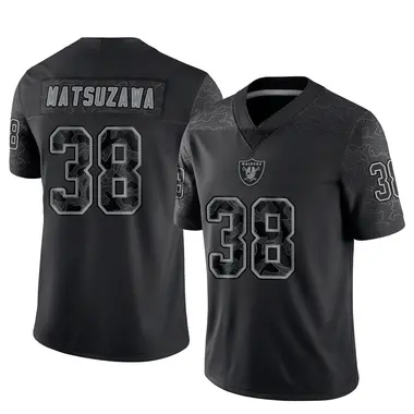 Kansei Matsuzawa Men's Limited Black Las Vegas Raiders Reflective Jersey