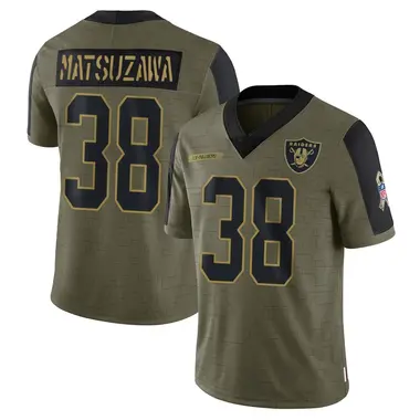 Kansei Matsuzawa Men's Limited Olive Las Vegas Raiders 2021 Salute To Service Jersey