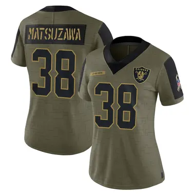 Kansei Matsuzawa Women's Limited Olive Las Vegas Raiders 2021 Salute To Service Jersey