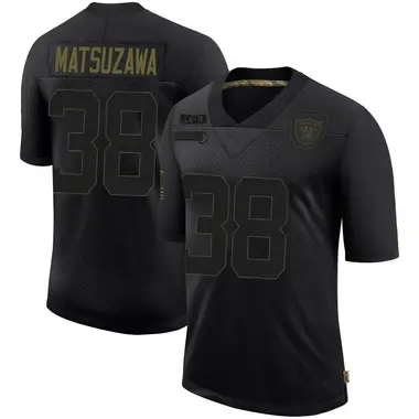 Kansei Matsuzawa Youth Limited Black Las Vegas Raiders 2020 Salute To Service Jersey