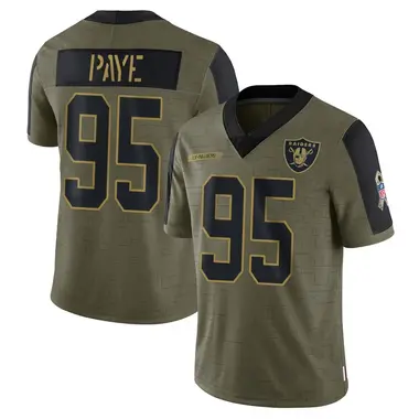 Kwity Paye Men's Limited Olive Las Vegas Raiders 2021 Salute To Service Jersey